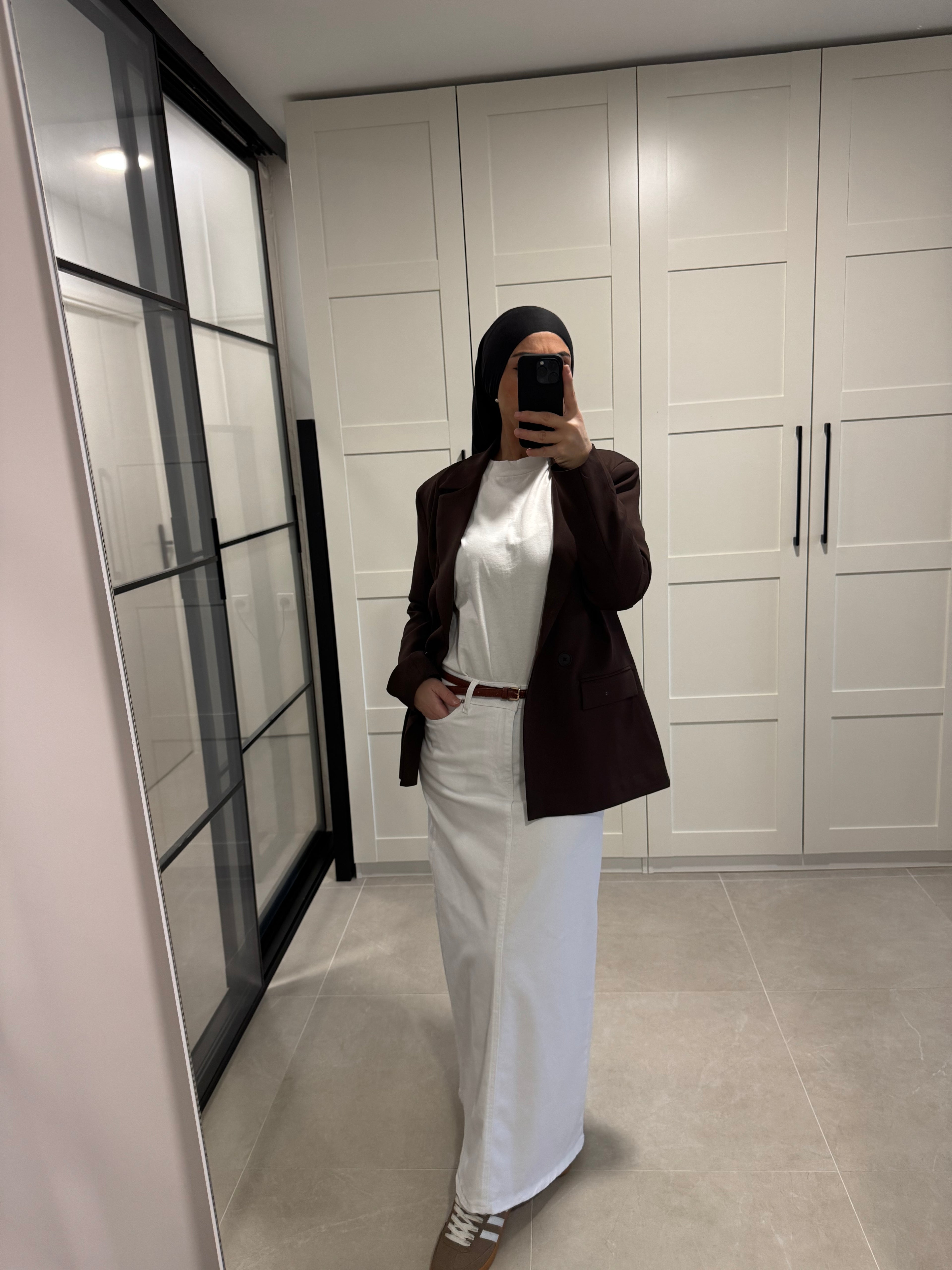 Jupe en jean blanc